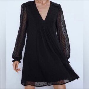 Black Lacey dress - Zara - Size S